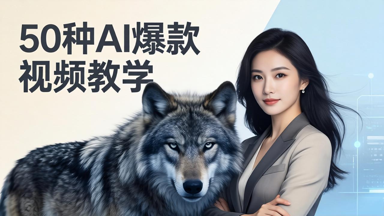 50种AI爆款视频教学：影视级古诗词+治愈萌宠+山海经蛟龙，高阶宝典商业落地-网创百晓生