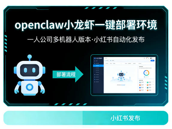 openclaw小龙虾一键部署环境，一人公司多机器人版本，小红书自动化发布-网创百晓生