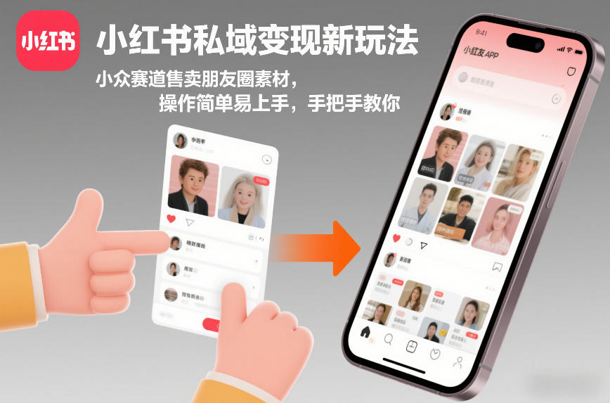 小红书私域变现新玩法，小众赛道售卖朋友圈素材，操作简单易上手，手把手教你-网创百晓生