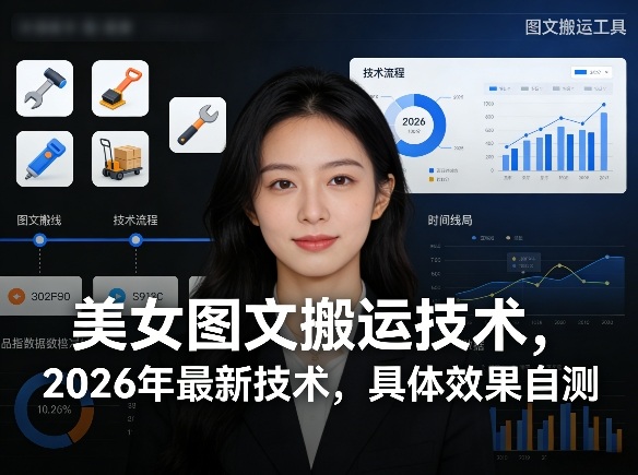美女图文搬运技术，2026年最新技术，具体效果自测-网创百晓生