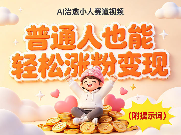AI治愈小人赛道视频，普通人也能轻松涨粉变现，实操教学（附完整提示词）-网创百晓生