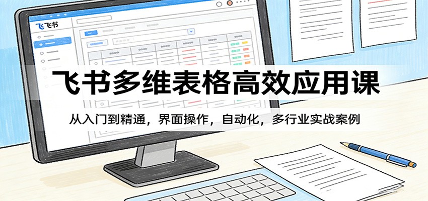 飞书多维表格高效应用课：从入门到精通，界面操作，自动化，多行业实战案例-网创百晓生