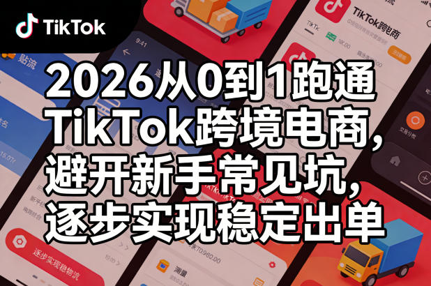 2026从0到1跑通TikTok跨境电商，避开新手常见坑，逐步实现稳定出单-网创百晓生
