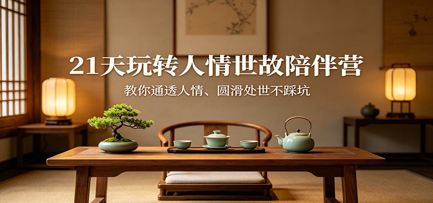 21天玩转人情世故陪伴营：教你通透人情、圆滑处世不踩坑-网创百晓生