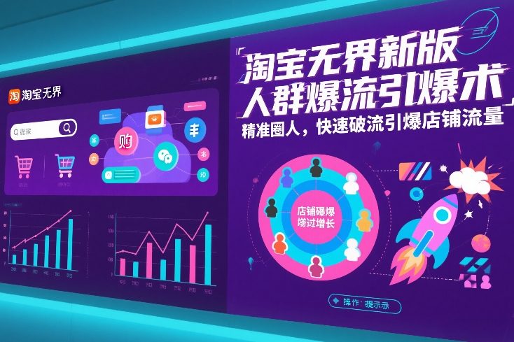 淘宝无界新版人群爆流引爆术,精准圈人,快速破流引爆店铺流量-网创百晓生
