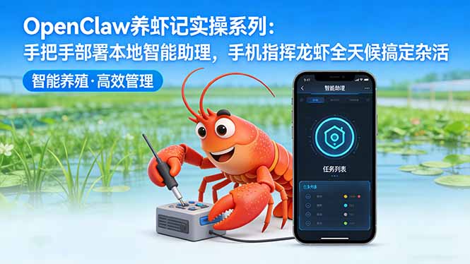 OpenClaw养虾记实操系列-更新：手把手部署本地智能助理，手机指挥龙虾全天候搞定杂活-网创百晓生