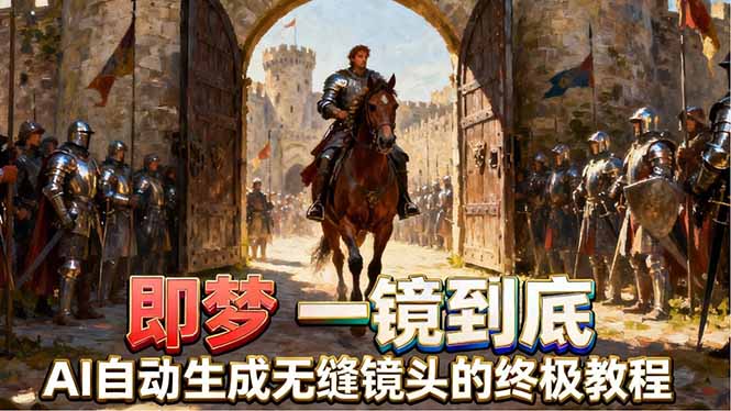 即梦AI一镜到底终极教程，智能补帧+运镜技巧，AI自动生成无缝丝滑长镜头高效出片-网创百晓生