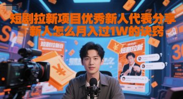 短剧拉新项目优秀新人代表分享新人怎么月入过1W的诀窍