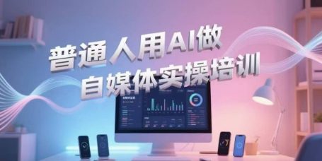 普通人用AI做自媒体实操培训，普通人一个人用ai做自媒体，视频制作、短视频引流、直播带货，轻松入门