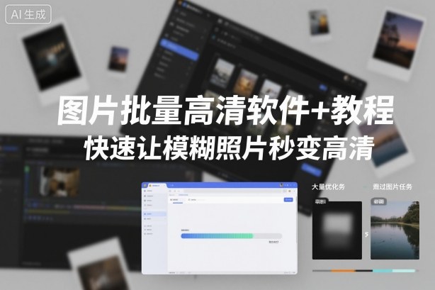 图片批量高清软件+教程，快速让模糊照片秒变高清