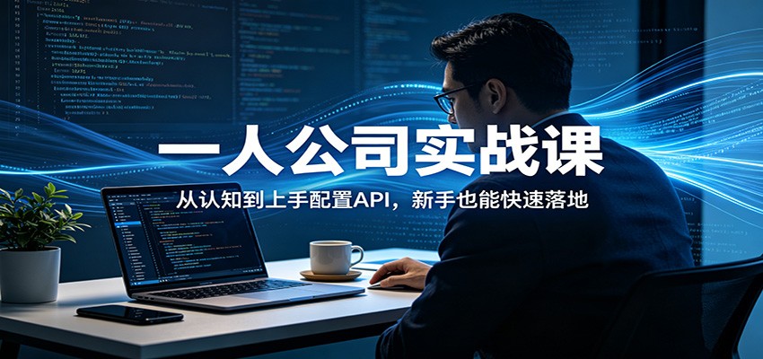 一人公司实战课：从认知到上手配置API，新手也能快速落地-网创百晓生