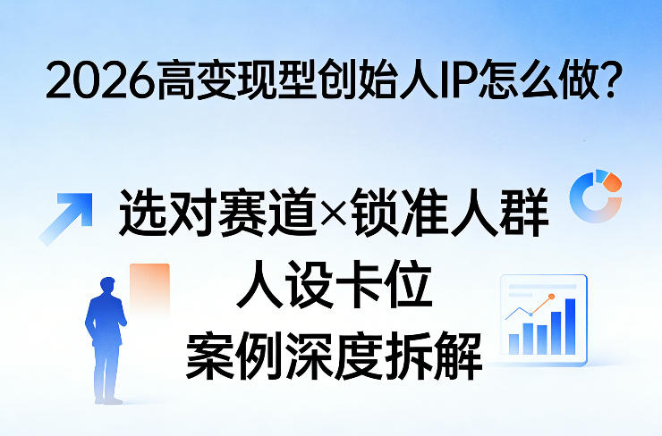 2026高变现型创始人IP怎么做?选对赛道×锁准人群×人设卡位×案例深度拆解-网创百晓生