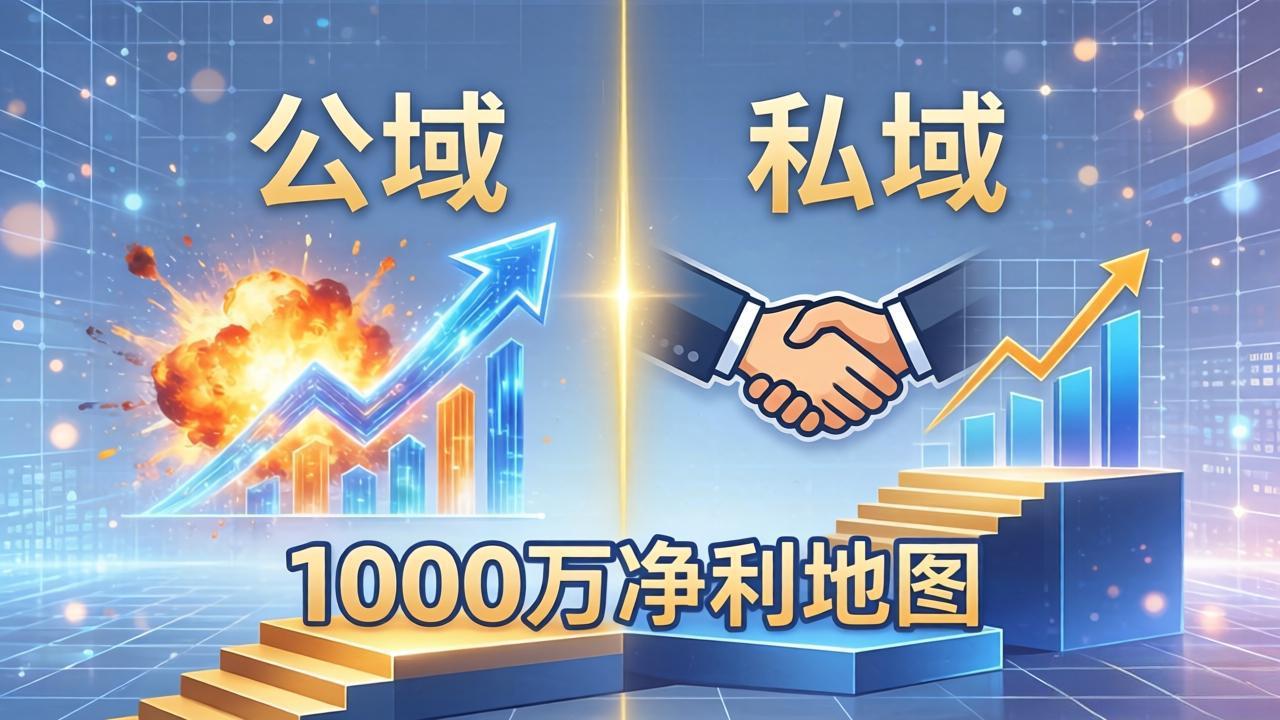 公域玩命出爆款，私域悄悄做成交：这套AI内训课，2026给你打通1000万净利的地图-网创百晓生