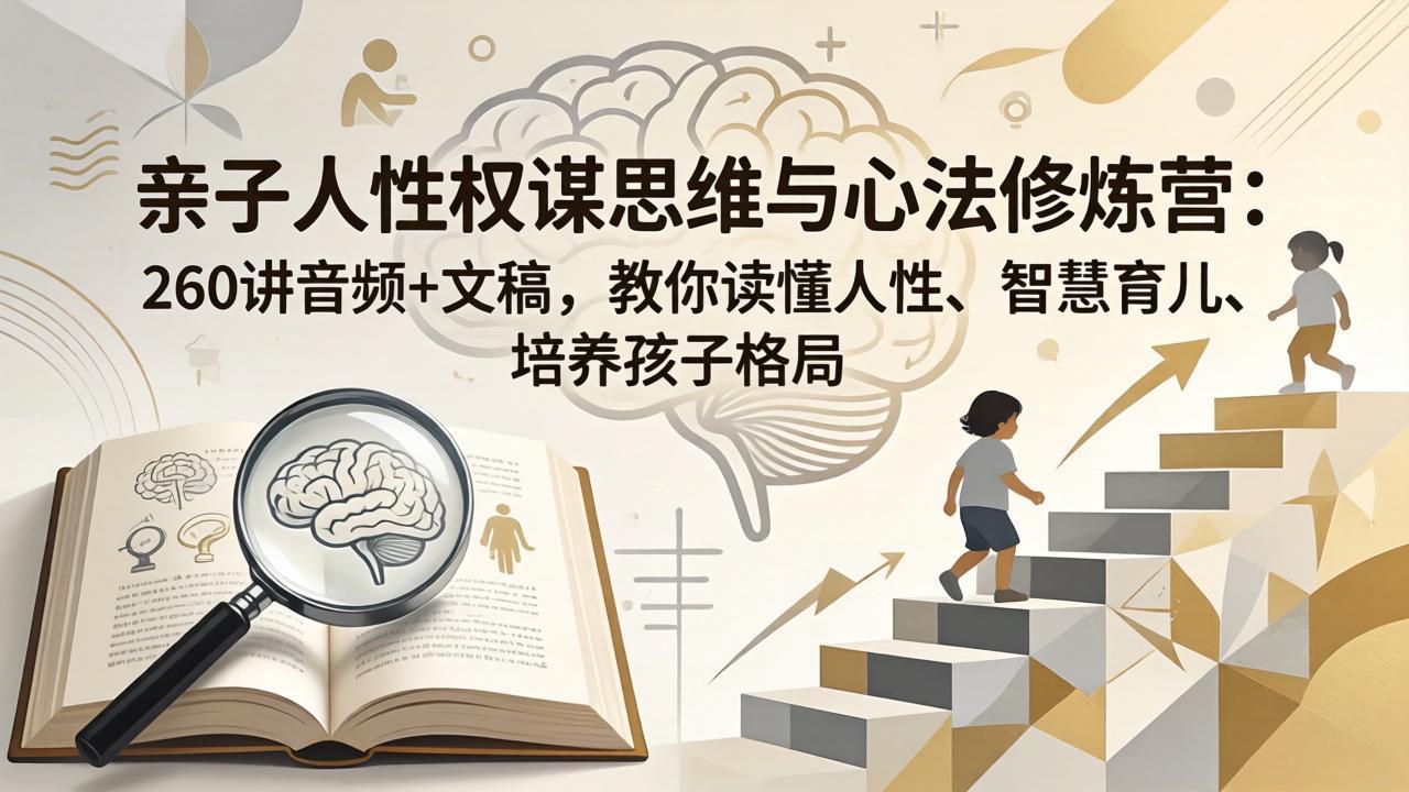 亲子人性权谋思维与心法修炼营：260讲音频+文稿，教你读懂人性、智慧育儿、培养孩子格局-网创百晓生