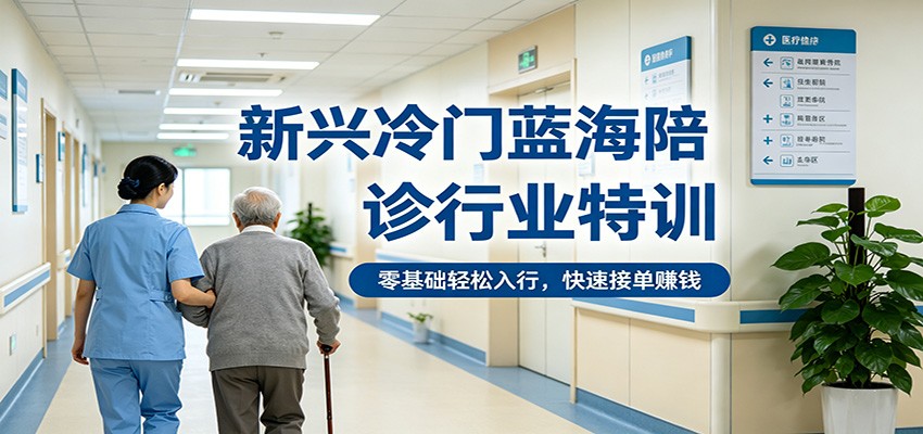 新兴冷门蓝海陪诊行业特训，零基础轻松入行，快速接单赚钱-网创百晓生