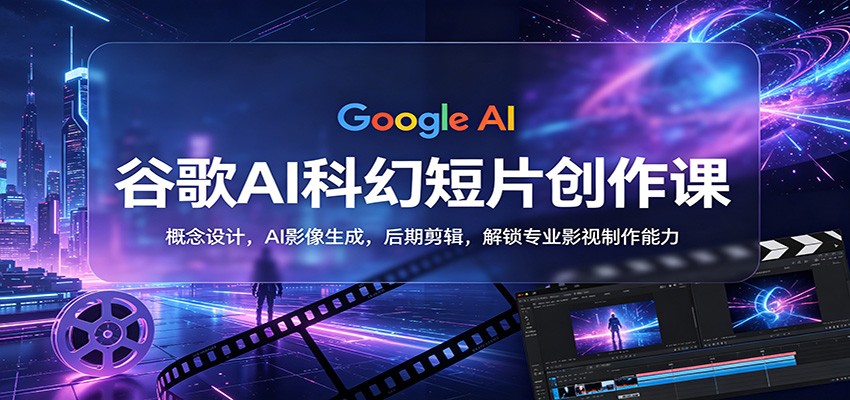 谷歌AI科幻短片创作课：概念设计，AI影像生成，后期剪辑，解锁专业影视制作能力-网创百晓生