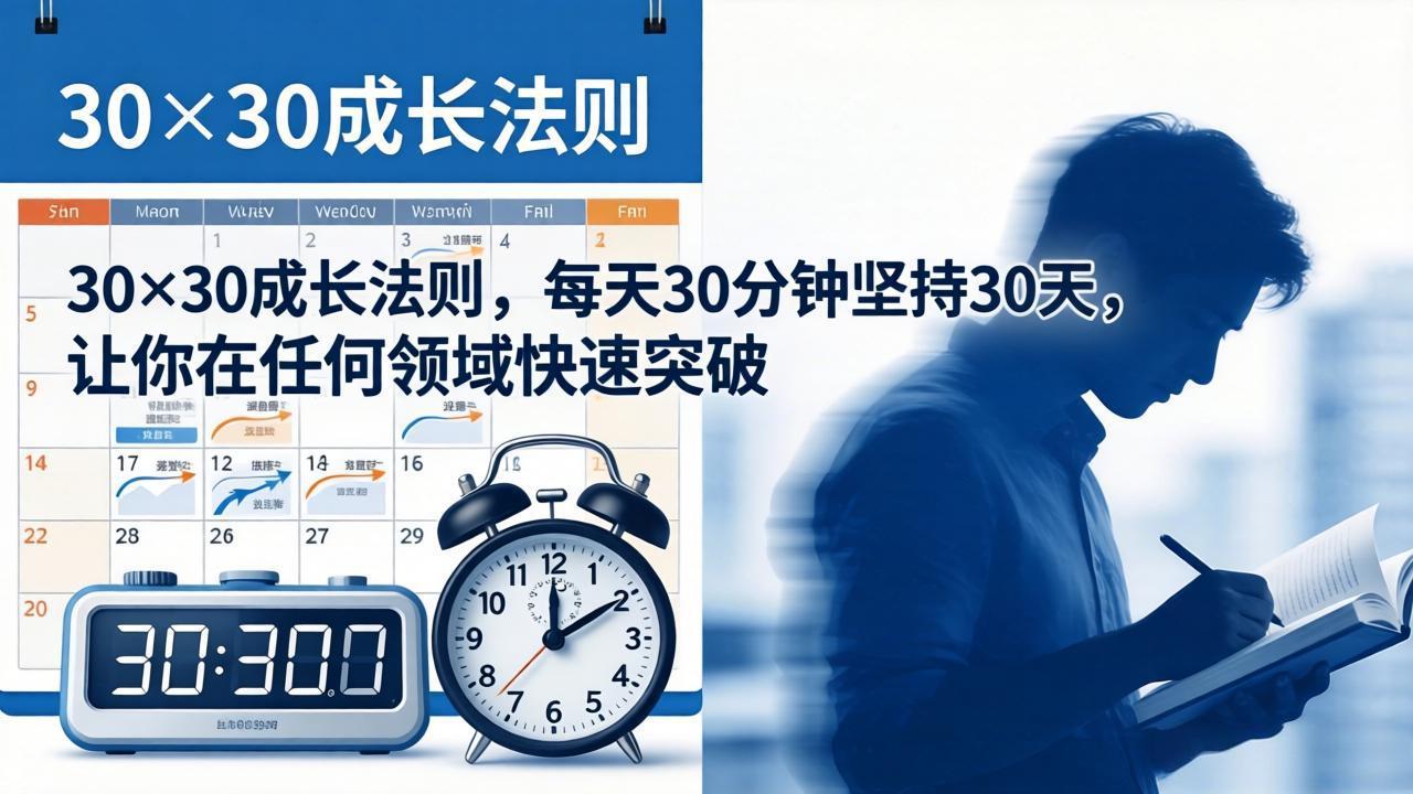 付费文章：30×30成长法则，每天30分钟坚持30天，让你在任何领域快速突破-网创百晓生