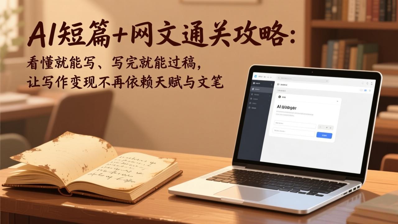 AI短篇+网文通关攻略-更新4月：看懂就能写、写完就能过稿，让写作变现不再依赖天赋与文笔-网创百晓生