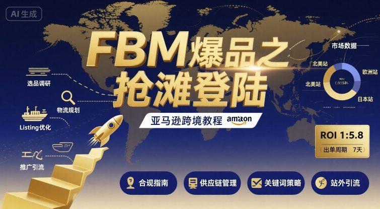 FBM爆品之抢滩登陆-亚马逊跨境教程-网创百晓生
