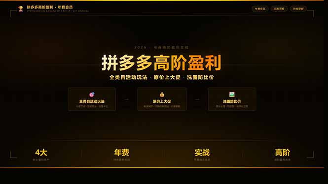 拼多多高阶盈利年费会员(更新3月31-网创百晓生