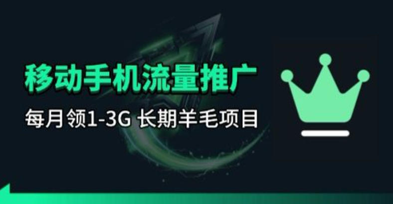 手机流量领取推广_每月一轮，刚需类的长期项目-网创百晓生