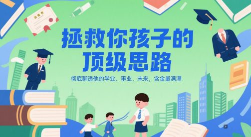 付费文章：拯救你孩子的顶级思路，彻底聊透他的学业、事业、未来，含金量满满