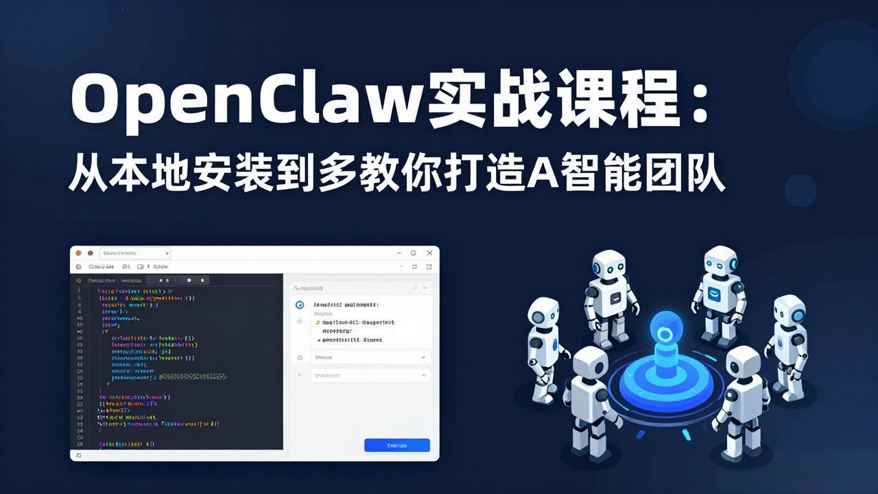 OpenClaw实战课程：从本地安装到多Agent协同，手把手教你打造AI智能团队-网创百晓生