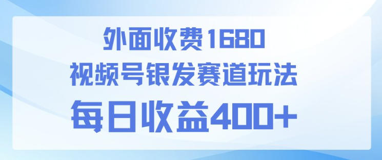 视频号银发赛道玩法，ai上手简单，新手小白可做，日收益4张+【附带教程】-网创百晓生