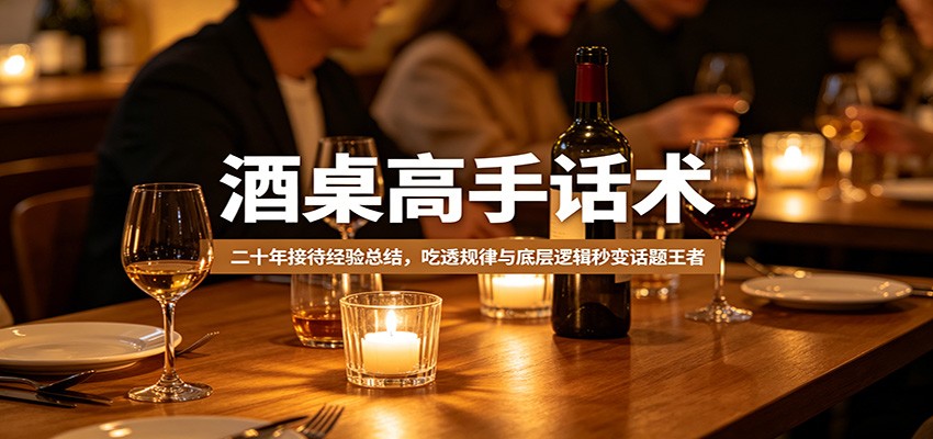 酒桌高手话术：二十年接待经验总结，吃透规律与底层逻辑秒变话题王者-网创百晓生