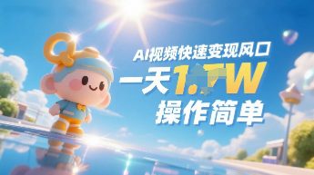 Ai视频变现风口，一天收入多张，收入无上限，操作简单