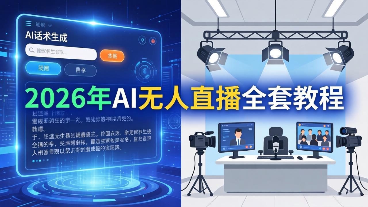 2026年AI无人直播全套教程：OBS安装+软件配置+直播间搭建+话术生成+一键开播实操-网创百晓生