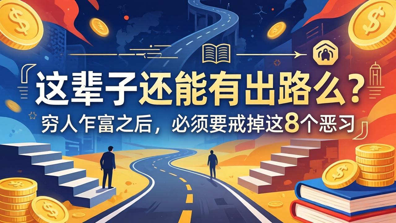 关于人生两篇付费文章【这辈子还能有出路么？】【穷人乍富之后，必须要戒掉这8个恶习】-网创百晓生