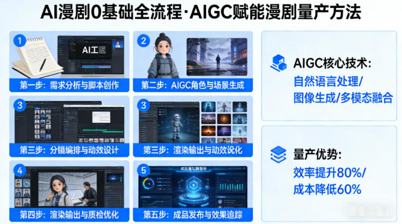 AI漫剧0基础全流程，快速掌握AIGC赋能的漫剧量产方法-网创百晓生