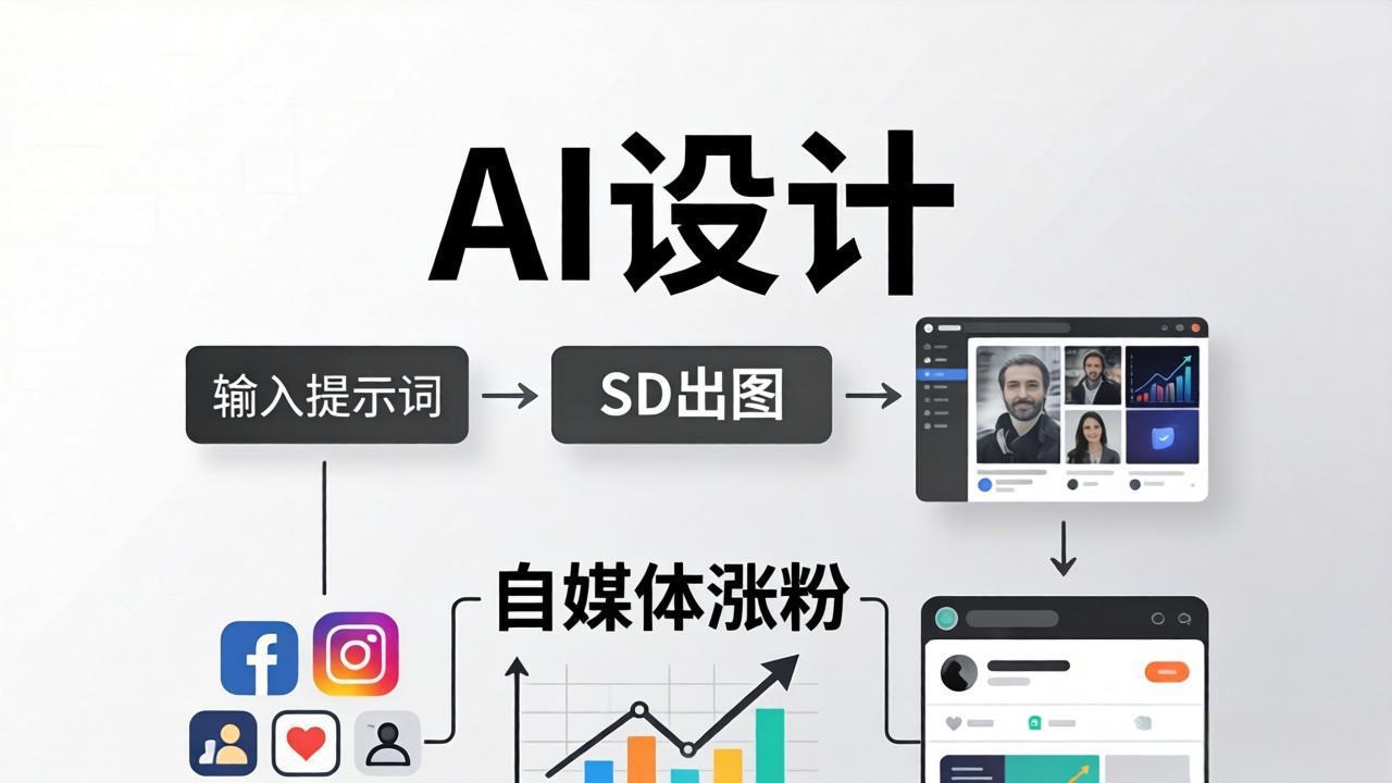 人人都是AI设计师：SD出图+自媒体涨粉一站教学，告别图文素材焦虑，AI设计让你轻松避开内卷-网创百晓生